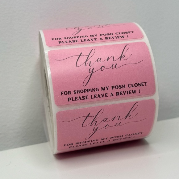 Thank You for Shopping My Posh Closet Sticker Labels – 100 pcs 2in - Picture 5 of 12